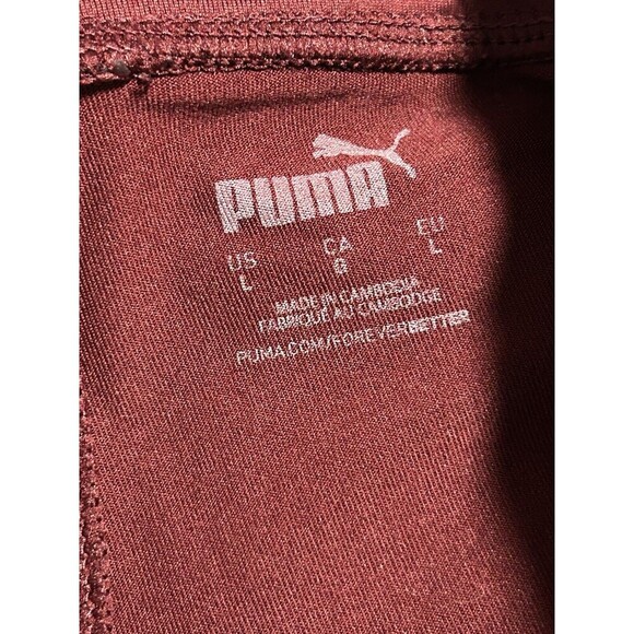 PUMA Women's Classics High Rise Joggers, Red Wine Large - Picture 3 of 6